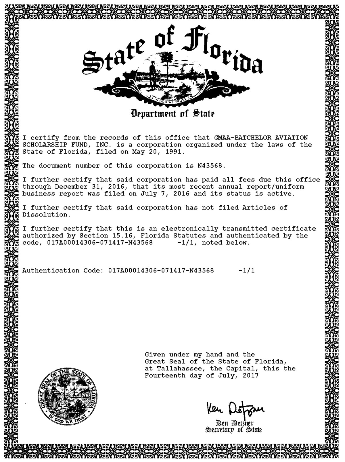articles of incorporation